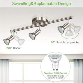 img 1 attached to Unicozin Lighting Included Non Dimmable Rotatable Lighting & Ceiling Fans for Ceiling Lights