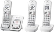 📞 renewed panasonic kx-tgd533w cordless phone with answering machine - 3 handsets logo