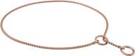 🐾 alvalley metal chain dog show collar - rose gold pet slip collar - adjustable for dogs of all sizes - fine brass choke chain collar - perfect for shows logo