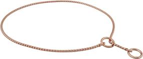 img 4 attached to 🐾 Alvalley Metal Chain Dog Show Collar - Rose Gold Pet Slip Collar - Adjustable for Dogs of All Sizes - Fine Brass Choke Chain Collar - Perfect for Shows