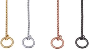 img 1 attached to 🐾 Alvalley Metal Chain Dog Show Collar - Rose Gold Pet Slip Collar - Adjustable for Dogs of All Sizes - Fine Brass Choke Chain Collar - Perfect for Shows