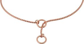 img 3 attached to 🐾 Alvalley Metal Chain Dog Show Collar - Rose Gold Pet Slip Collar - Adjustable for Dogs of All Sizes - Fine Brass Choke Chain Collar - Perfect for Shows