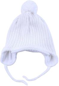 img 3 attached to 🧒 LLmoway Little Beanie Toddler Earflaps - Ideal Boys' Accessory for Cold Weather