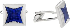 img 3 attached to Cuff Daddy CD 1108 Blue Starburst Cufflinks