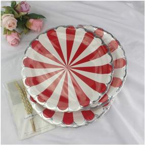 img 2 attached to Striped Round Paper Plates Biodegradable Food Service Equipment & Supplies