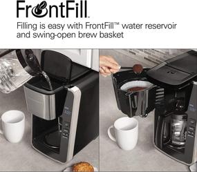 img 3 attached to ☕️ Hamilton Beach FrontFill Deluxe 12-Cup Programmable Coffee Maker, Black (Model 46321)