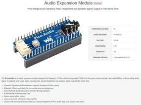 img 1 attached to 🎵 Raspberry Pi Pico Audio Expansion Module, PCM5101A Stereo Decoder for Low Power, 8~384000Hz Sampling Rate, Dual Channels Speaker Headers, I2S Bus Connectivity, Simultaneous Headphone and Speaker Output
