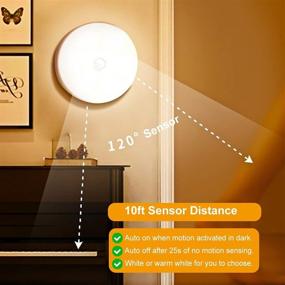 img 2 attached to Convenient Wireless Motion Sensor Closet Lights - USB Rechargeable Step Lights for Enhanced Night Safety - 2 Colors in 1 - Stick Anywhere - Perfect for Stairs, Wardrobe, Bathroom, Kitchen, Bedroom, Cabinet - 6 Pack