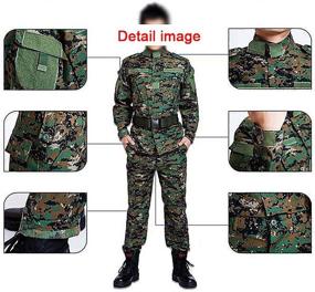 img 1 attached to 👕 H World Shopping Men Tactical BDU Uniform: Ideal Suit for Army Military Airsoft Paintball Hunting Shooting War Game