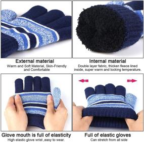 img 2 attached to 🧣 Winter Pompom Beanie Scarf Gloves: Must-Have Boys' Accessories for Cold Weather