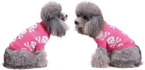 img 4 attached to 🐶 Soft and Comfortable Pink S-Lifeeling Skull Dog Sweater - Holiday, Halloween & Christmas Pet Clothes