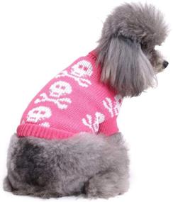 img 2 attached to 🐶 Soft and Comfortable Pink S-Lifeeling Skull Dog Sweater - Holiday, Halloween & Christmas Pet Clothes