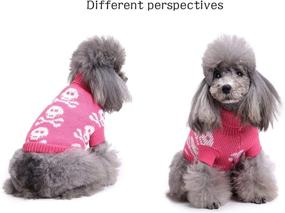 img 3 attached to 🐶 Soft and Comfortable Pink S-Lifeeling Skull Dog Sweater - Holiday, Halloween & Christmas Pet Clothes