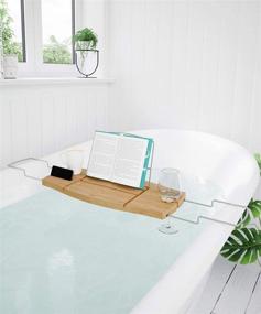 img 2 attached to Enhance Your Bathing Experience with the AQUALA Bathtub Caddy