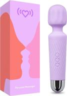 🔮 quiet & waterproof rechargeable personal massager - 20 patterns & 8 speeds - travel bag included - ideal for muscle relief, back pain, and relaxation - purple логотип