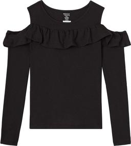 img 4 attached to 👚 Bright Girls' Clothing Tops, Tees & Blouses with French Toast Sleeve Shoulder