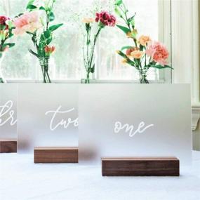 img 4 attached to 📸 Frosted Blank Acrylic Signs - Versatile 5x7 Table Number, Wedding, Card, Gift, Christmas Party, Dinner Signs & More - 20 Pack by UNIQOOO