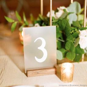 img 1 attached to 📸 Frosted Blank Acrylic Signs - Versatile 5x7 Table Number, Wedding, Card, Gift, Christmas Party, Dinner Signs & More - 20 Pack by UNIQOOO