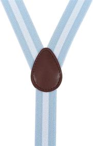 img 2 attached to WDSKY Мужские подтяжки и галстук-бабочка с сердечными клипсами - идеально для свадеб