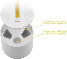 img 2 attached to 🏌️ KINGTOP Golf Hole Cup for Practice Putting Green - Compliant with PGA, LPGA, USGA Regulations - ABS Ivory White - 4-Inch, Optional 6-Inch Depth