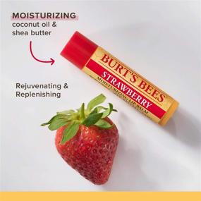 img 2 attached to 🍓 Burt's Bees 100% Natural Strawberry Lip Balm with Beeswax & Fruit Extracts - Pack of 4 Tubes