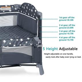 img 1 attached to Heyo Ja Playard Convertible Bassinet Adjustable Kids' Home Store