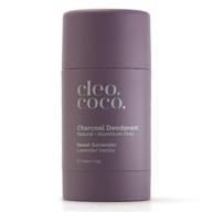 🌿 cleo+coco natural women's deodorant - aluminum free with organic coconut oil, activated charcoal, 24-hour odor protection, all-day performance - made in usa, lavender vanilla 2.5oz logo