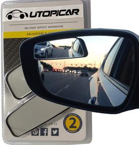 img 4 attached to 🚘 Enhance Safety with Blind Spot Mirrors - Car Door Mirror for Blind Side - Change lanes and merge highways with confidence - top-rated adjustable & stick-on rear view (2 pack, left and right)