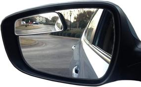 img 2 attached to 🚘 Enhance Safety with Blind Spot Mirrors - Car Door Mirror for Blind Side - Change lanes and merge highways with confidence - top-rated adjustable & stick-on rear view (2 pack, left and right)