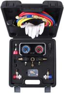 lichamp r134a ac gauge set: efficient diagnostic manifold gauge for r134a r12 r22 r502 refrigerants - freon charging and evacuation logo