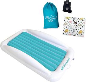 img 4 attached to ✨ Оптимизировано: Надувная кровать Little Sleepy Head Toddler с боковыми ограждениями - идеальный детский надувной матрас для школы, кемпинга или пола
