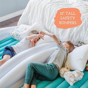 img 1 attached to ✨ Оптимизировано: Надувная кровать Little Sleepy Head Toddler с боковыми ограждениями - идеальный детский надувной матрас для школы, кемпинга или пола
