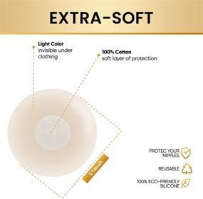 img 3 attached to 👙 Thinnest Nippleless Covers, 3.14 Inches, Best Size, Invisible Silicone Pasties – Nude, Reusable Adhesive, 2 Pairs
