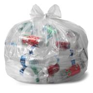 aluf plastics 20-30 gallon clear trash bags - (huge 100 pack) - 30&#34 logo