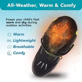 img 3 attached to 👟 Ultimate Weatherproof Durability: Boys' All-Weather Insulated Outdoor Shoes with Smart Weatherproof Closures