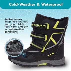 img 1 attached to 👟 Ultimate Weatherproof Durability: Boys' All-Weather Insulated Outdoor Shoes with Smart Weatherproof Closures