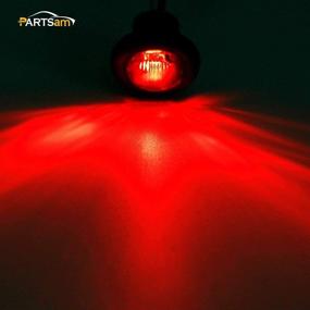 img 1 attached to 🚦 Enhance Visibility with Partsam 10x 3/4" Smoked Amber/Red LED Clearance Trailer Boat Marker Light