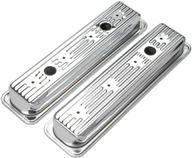 🔧 set of 2 trans-dapt 9702 chrome valve covers - enhance your engine with stylish chrome covers logo