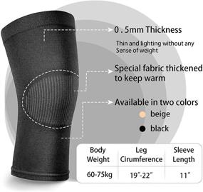 img 2 attached to 🏋️ Meniscus Tear Knee Brace Compression Sleeves - Lightweight Arthritis Pain Relief - Support for Running, Weight Lifting - Men and Women - Black/Grey