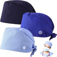 🧢 stylish and functional syhood 3-piece working caps with buttons and sweatband for women and men logo