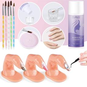 img 1 attached to 💅 CURKEY Acrylic Nail Kit - Complete Set with Clear Acrylic Powder, Liquid Monomer, Rhinestones, 36 Glitter Colors - Ideal for Beginner Professionals