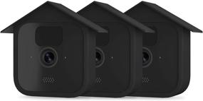 img 4 attached to 📷 Blink Outdoor Camera Cover, Birdhouse Silicone Case for New Blink Outdoor Security Camera - HOLACA Silicone Skin for Blink Camera - Anti-Scratch Protective Cover for Enhanced Full Protection (3 Pack, Black)