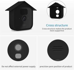 img 2 attached to 📷 Blink Outdoor Camera Cover, Birdhouse Silicone Case for New Blink Outdoor Security Camera - HOLACA Silicone Skin for Blink Camera - Anti-Scratch Protective Cover for Enhanced Full Protection (3 Pack, Black)