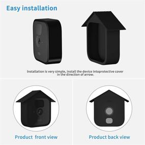 img 1 attached to 📷 Blink Outdoor Camera Cover, Birdhouse Silicone Case for New Blink Outdoor Security Camera - HOLACA Silicone Skin for Blink Camera - Anti-Scratch Protective Cover for Enhanced Full Protection (3 Pack, Black)