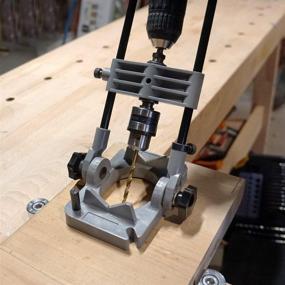 img 1 attached to 🔧 Kings County Tool Portable Drill Guide Jig - Convert Hand Drill to Drill Press with Ease. Bore Up To 45-Degree Angles - 3/8-Inch Shaft and Chuck. Achieve 5-Degree Increment Precision with Depth Stop Included.