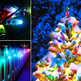 img 3 attached to 🎶 App Controlled Music Sync Outdoor Color Changing Waterproof String Lights with Remote for Christmas, Works with Amazon Echo, Indoor Outdoor Decor (16.4 FT)