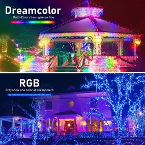 img 1 attached to 🎶 App Controlled Music Sync Outdoor Color Changing Waterproof String Lights with Remote for Christmas, Works with Amazon Echo, Indoor Outdoor Decor (16.4 FT)