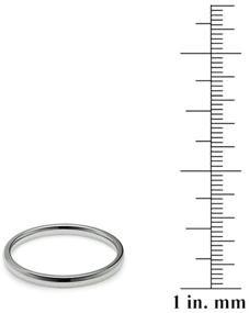 img 2 attached to Silverline Jewelry: 2mm Stainless Steel Unisex Wedding Band Ring - Prime Comfort Fit, Sizes 5-13, with Gift Pouch