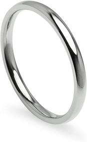 img 4 attached to Silverline Jewelry: 2mm Stainless Steel Unisex Wedding Band Ring - Prime Comfort Fit, Sizes 5-13, with Gift Pouch