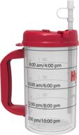 hydr-8 red 32oz insulated water bottle logo